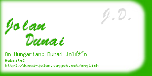 jolan dunai business card